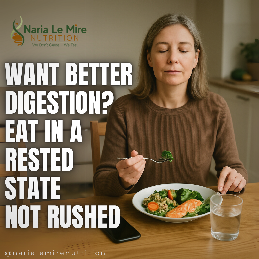 Did you know that how you eat is just as important as what you eat? You could be eating the cleanest, most gut-friendly meals — but if you're eating while stressed, distracted, or on the go, you're sabotaging your digestion.