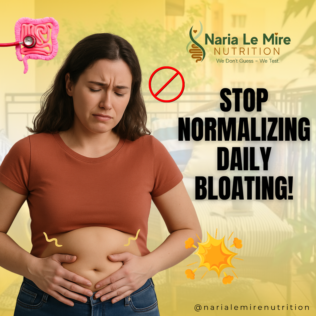 For more Gut Health Tips! 𝐉𝐨𝐢𝐧 𝐦𝐲 𝐒𝐊𝐎𝐎𝐋 𝐅𝐫𝐞𝐞 𝐂𝐨𝐦𝐦𝐮𝐧𝐢𝐭𝐲: https://www.skool.com/naria-le-mire-nutrition/about 𝐈𝐧𝐬𝐭𝐚𝐠𝐫𝐚𝐦: https://www.instagram.com/narialemirenutrition/ 𝐅𝐚𝐜𝐞𝐛𝐨𝐨𝐤: https://www.facebook.com/naria.lemire 𝐓𝐢𝐤𝐭𝐨𝐤: https://www.tiktok.com/@narialemirenutrition 𝐘𝐨𝐮𝐭𝐮𝐛𝐞: Bloating every day isn’t just ‘normal’ .. it’s a sign your gut is waving a red flag.