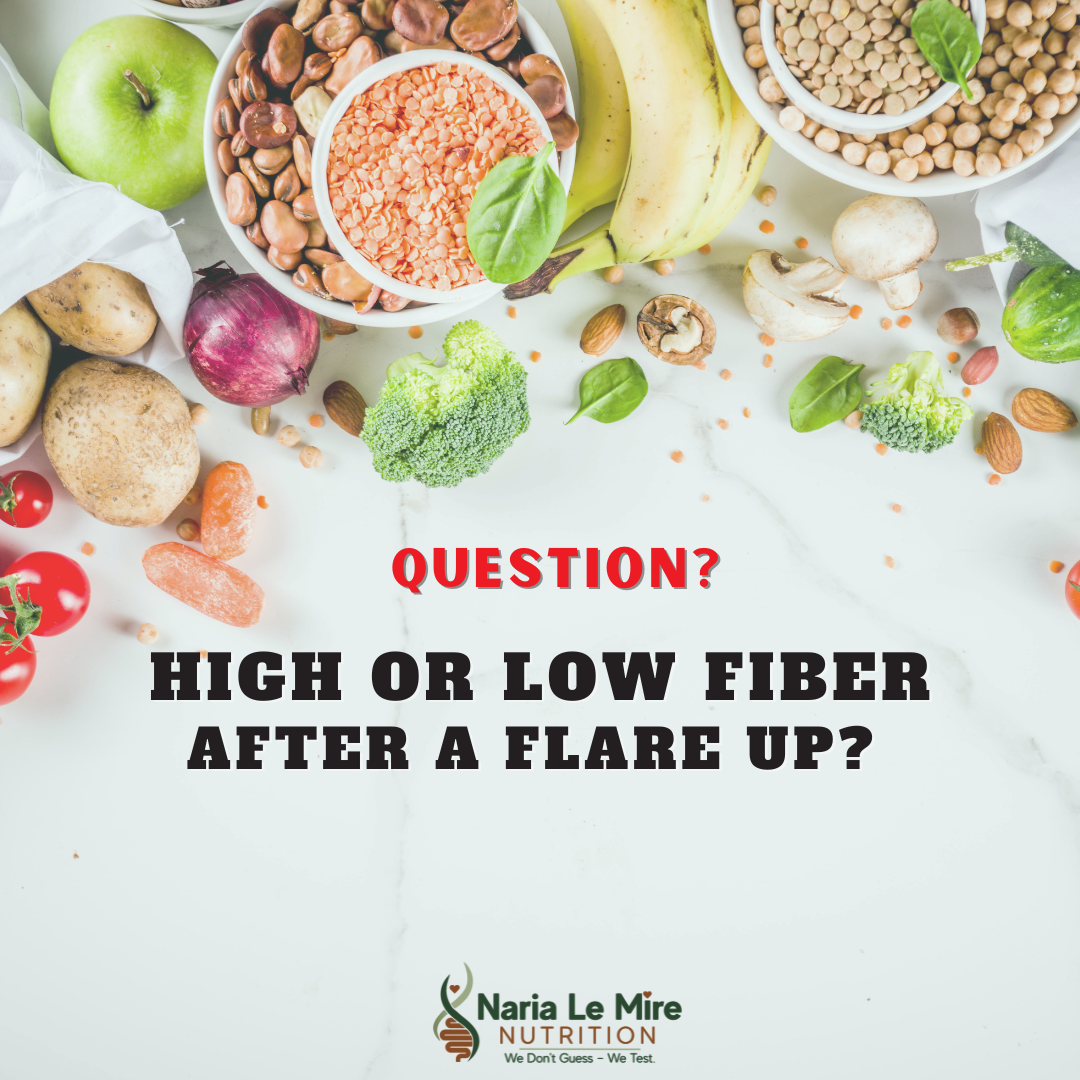 High or low fiber after a flare?⁠